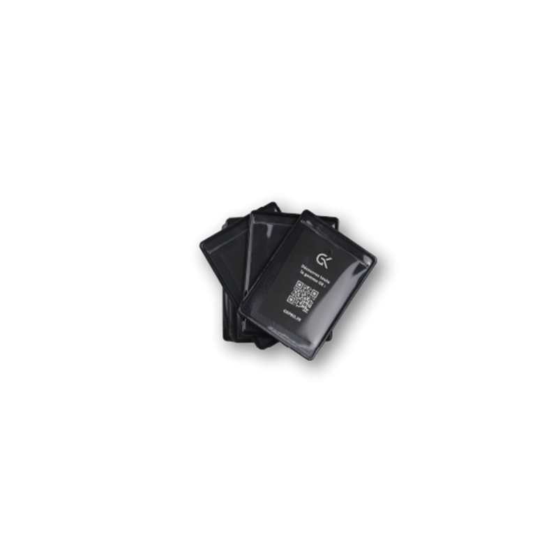 Support pour carte professionnelle avec velcro Noir – Lot de 10