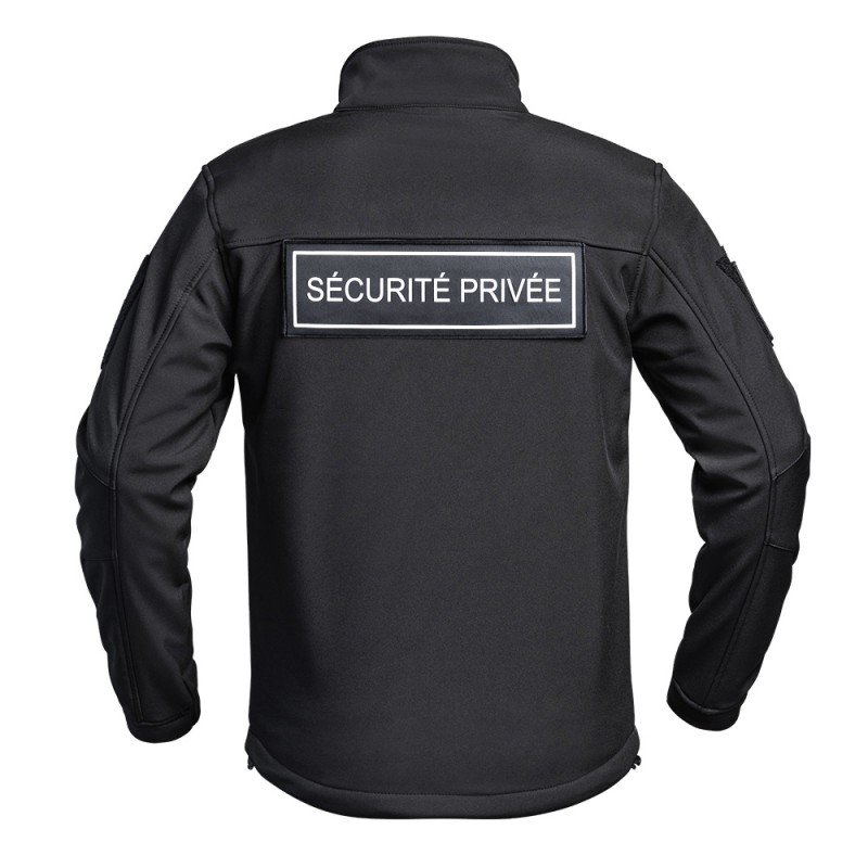 Softshell SÉCU-ONE flap Sécurité Privée noir