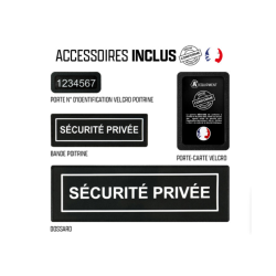 Parka Hardshell SÉCU-ONE WF 150 HV-TAPE Sécurité Privée noir