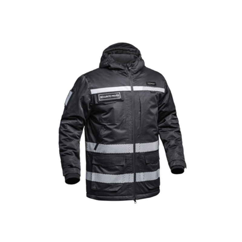 Parka Hardshell SÉCU-ONE WF 150 HV-TAPE Sécurité Privée noir