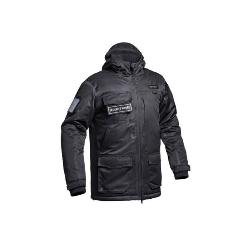 Parka Hardshell SÉCU-ONE WF 150 flap Sécurité Privée noir
