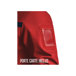 Veste Softshell SÉCU-ONE Sécurité Incendie rouge