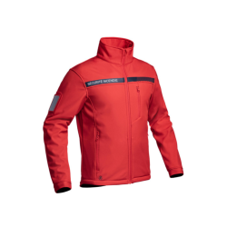 Veste Softshell SÉCU-ONE Sécurité Incendie rouge