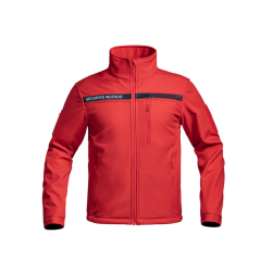 Veste Softshell SÉCU-ONE Sécurité Incendie rouge