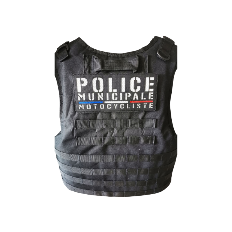 Bande dorsale lasercut police municipale motocycliste
