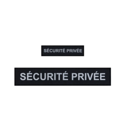 Flaps “SECURITE PRIVEE” Noir HV (poitrine et dos) 3x12cm + 5x27cm