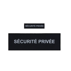 Flaps “SECURITE PRIVEE” Noir HV (poitrine et dos) 3x12cm+10x30cm