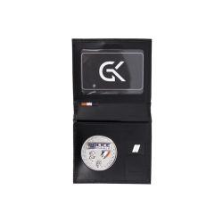 Porte-cartes mini 2 volets GK en cuir avec emplacement médaille et grade forces de l’ordre
