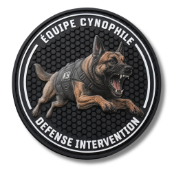 Écusson PVC Équipe Cynophile – Défense Intervention K9