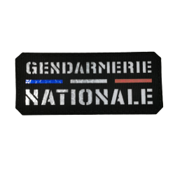 Bande Patronymique Gendarmerie Nationale Réfléchissante – Découpe Laser 10,5 × 4,5 cm