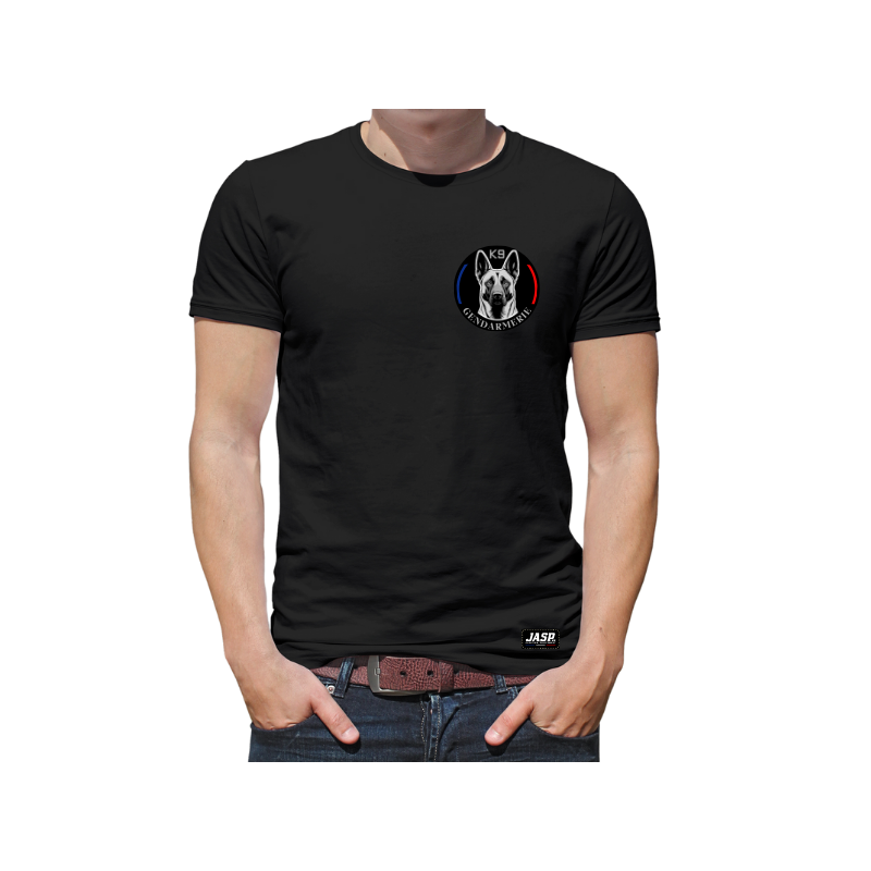 T-shirt K9 Gendarmerie avec motif tête de chien recto