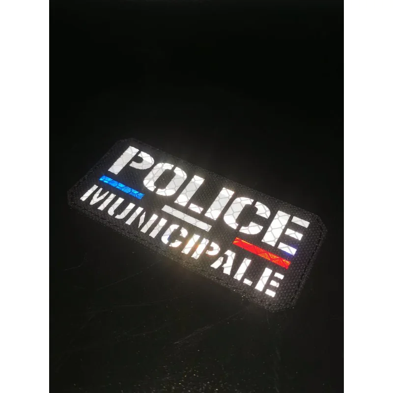 Ecusson POLICE MUNICIPALE REFLECHISSANT-VELCRO