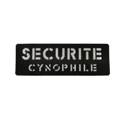 Bande Dorsale Sécurité Agent  Cynophile en Découpe Laser velcro intégré
