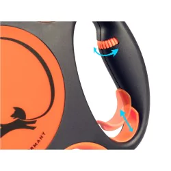 Laisse pour chien Flexi Xtreme M (sangle 5m) orange