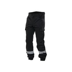 Pantalon sécurité privée noir ou marine avec bandes HV – GK SAFETEK®️